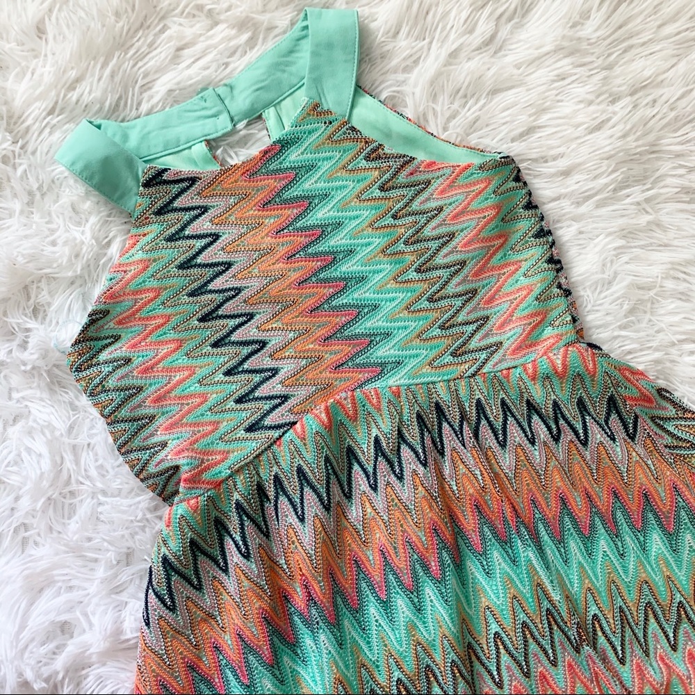 ❤️ Sequin Hearts Girls Chevron Sleeveless Dress